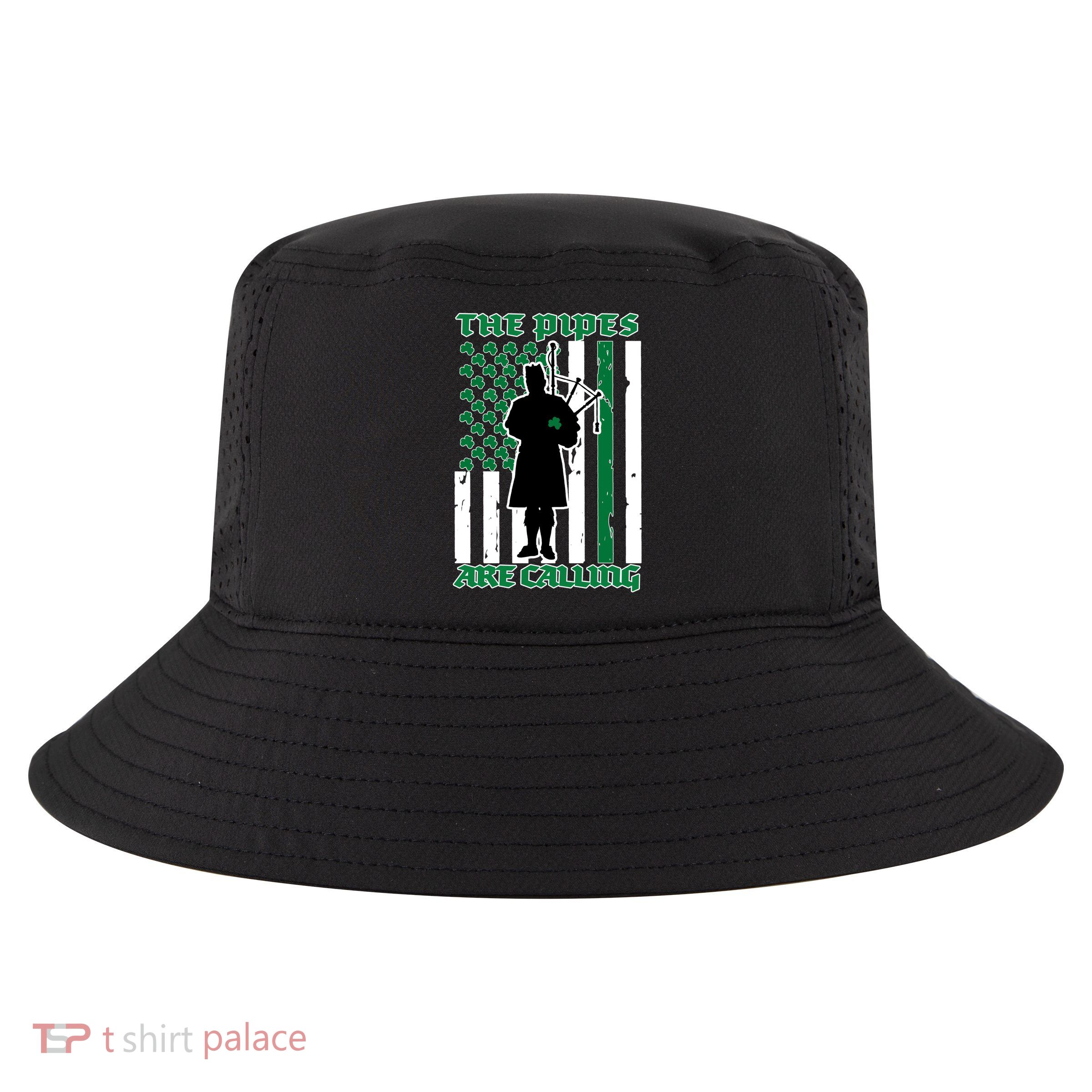 The Piped Are Call St Pattys Day Irish Flag Cool Comfort Performance Bucket Hat