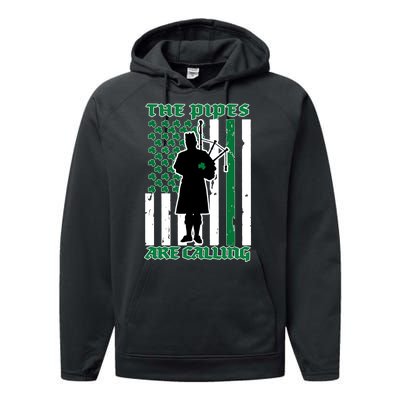 The Piped Are Call St Pattys Day Irish Flag Performance Fleece Hoodie