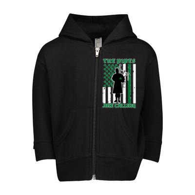 The Piped Are Call St Pattys Day Irish Flag Toddler Zip Fleece Hoodie