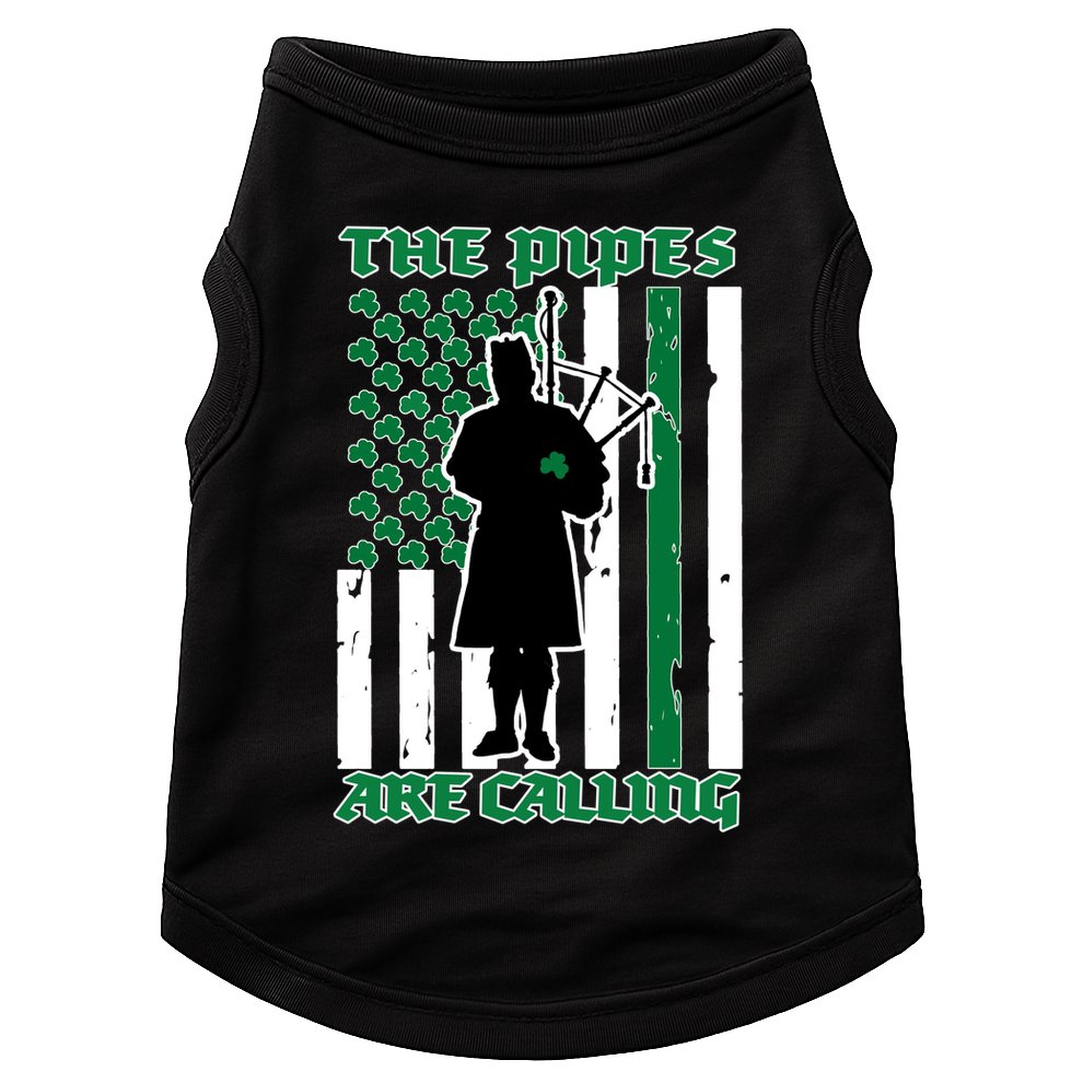 The Piped Are Call St Pattys Day Irish Flag Doggie Tank