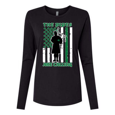 The Piped Are Call St Pattys Day Irish Flag Womens Cotton Relaxed Long Sleeve T-Shirt