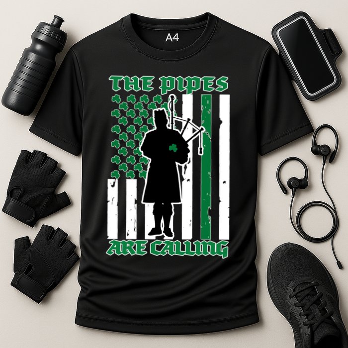 The Piped Are Call St Pattys Day Irish Flag Performance Shirt