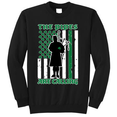 The Piped Are Call St Pattys Day Irish Flag Sweatshirt