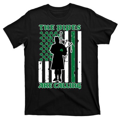 The Piped Are Call St Pattys Day Irish Flag T-Shirt