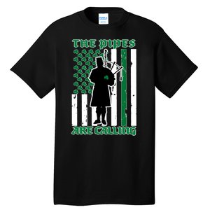 The Piped Are Call St Pattys Day Irish Flag Tall T-Shirt