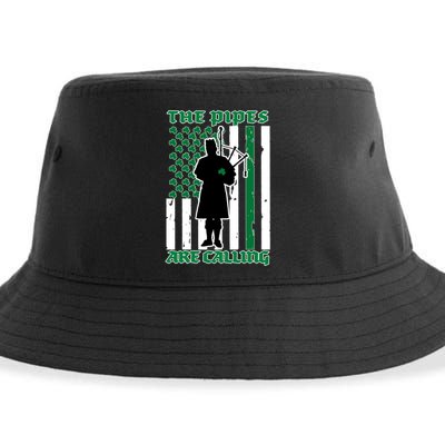 The Piped Are Call St Pattys Day Irish Flag Sustainable Bucket Hat