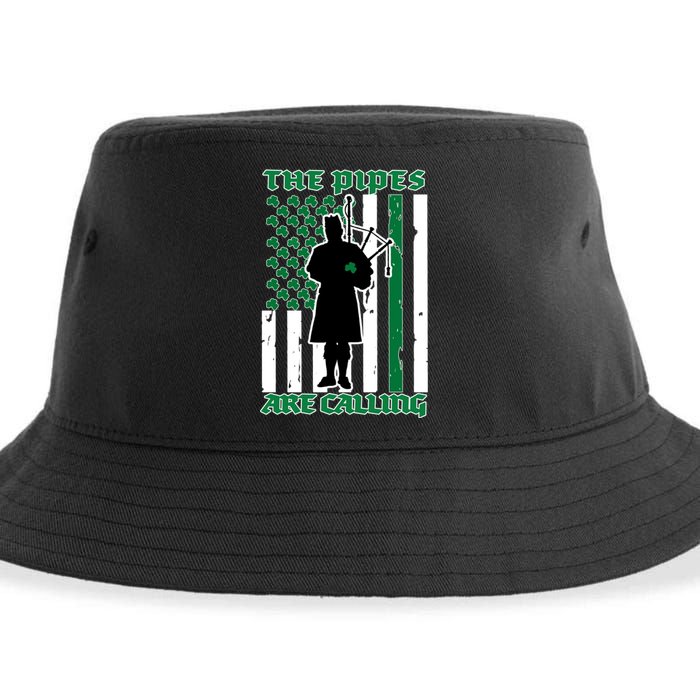 The Piped Are Call St Pattys Day Irish Flag Sustainable Bucket Hat