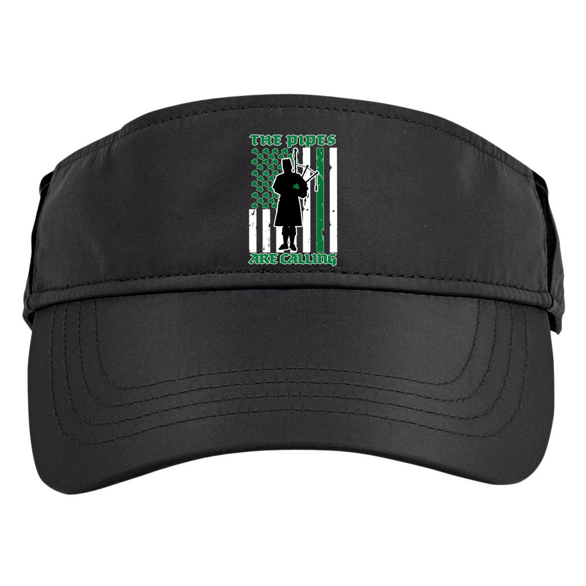 The Piped Are Call St Pattys Day Irish Flag Adult Drive Performance Visor