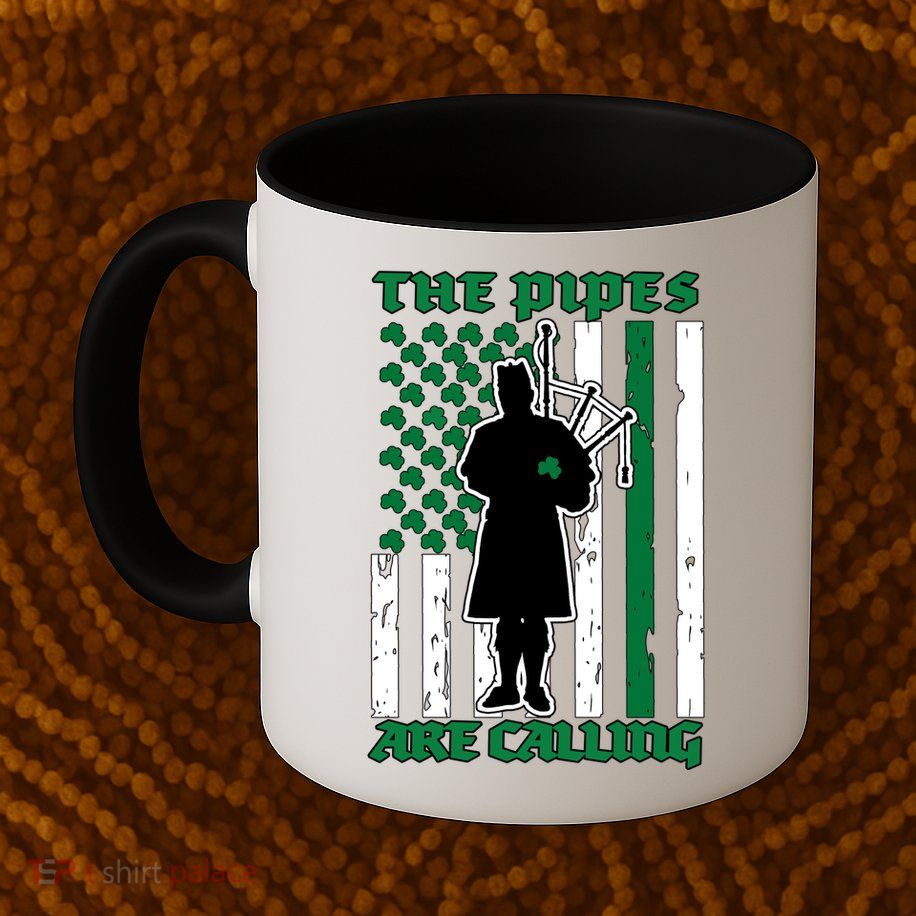 The Piped Are Call St Pattys Day Irish Flag Mug