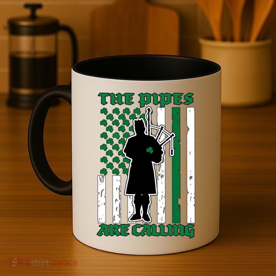 The Piped Are Call St Pattys Day Irish Flag Mug