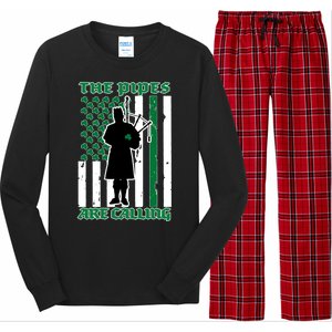 The Piped Are Call St Pattys Day Irish Flag Long Sleeve Pajama Set