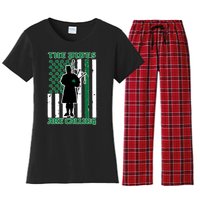 The Piped Are Call St Pattys Day Irish Flag Women's Flannel Pajama Set