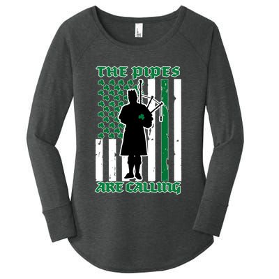 The Piped Are Call St Pattys Day Irish Flag Women's Perfect Tri Tunic Long Sleeve Shirt
