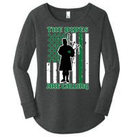 The Piped Are Call St Pattys Day Irish Flag Women's Perfect Tri Tunic Long Sleeve Shirt