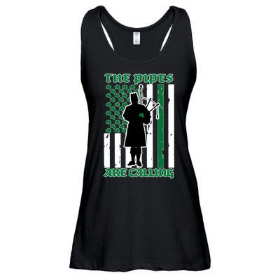 The Piped Are Call St Pattys Day Irish Flag Ladies Essential Flowy Tank