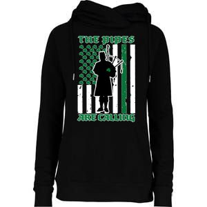 The Piped Are Call St Pattys Day Irish Flag Womens Funnel Neck Pullover Hood