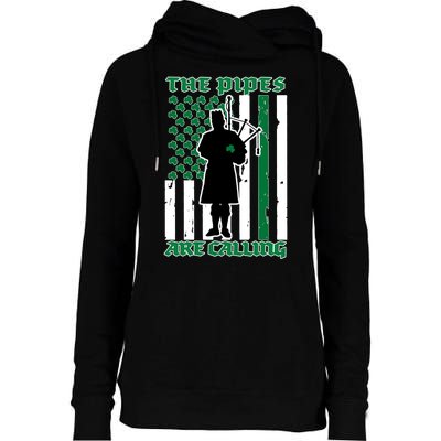 The Piped Are Call St Pattys Day Irish Flag Womens Funnel Neck Pullover Hood