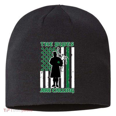The Piped Are Call St Pattys Day Irish Flag Sustainable Beanie