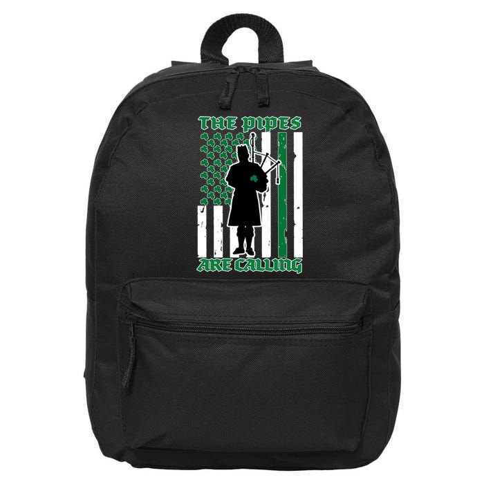 The Piped Are Call St Pattys Day Irish Flag 16 in Basic Backpack