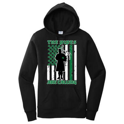 The Piped Are Call St Pattys Day Irish Flag Women's Pullover Hoodie