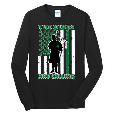 The Piped Are Call St Pattys Day Irish Flag Tall Long Sleeve T-Shirt