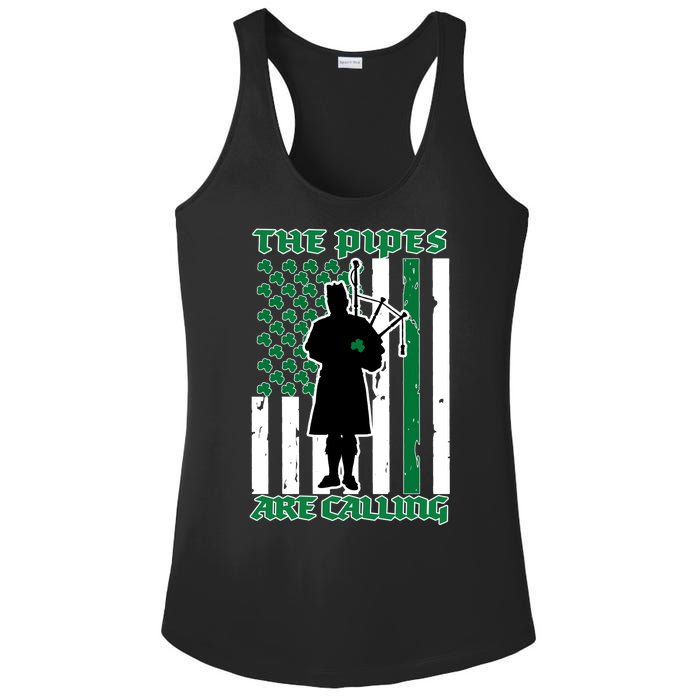 The Piped Are Call St Pattys Day Irish Flag Ladies PosiCharge Competitor Racerback Tank