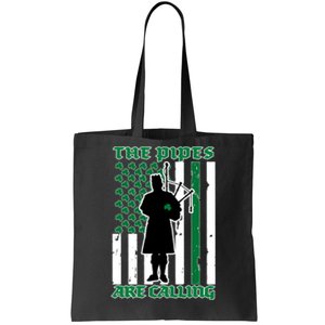 The Piped Are Call St Pattys Day Irish Flag Tote Bag