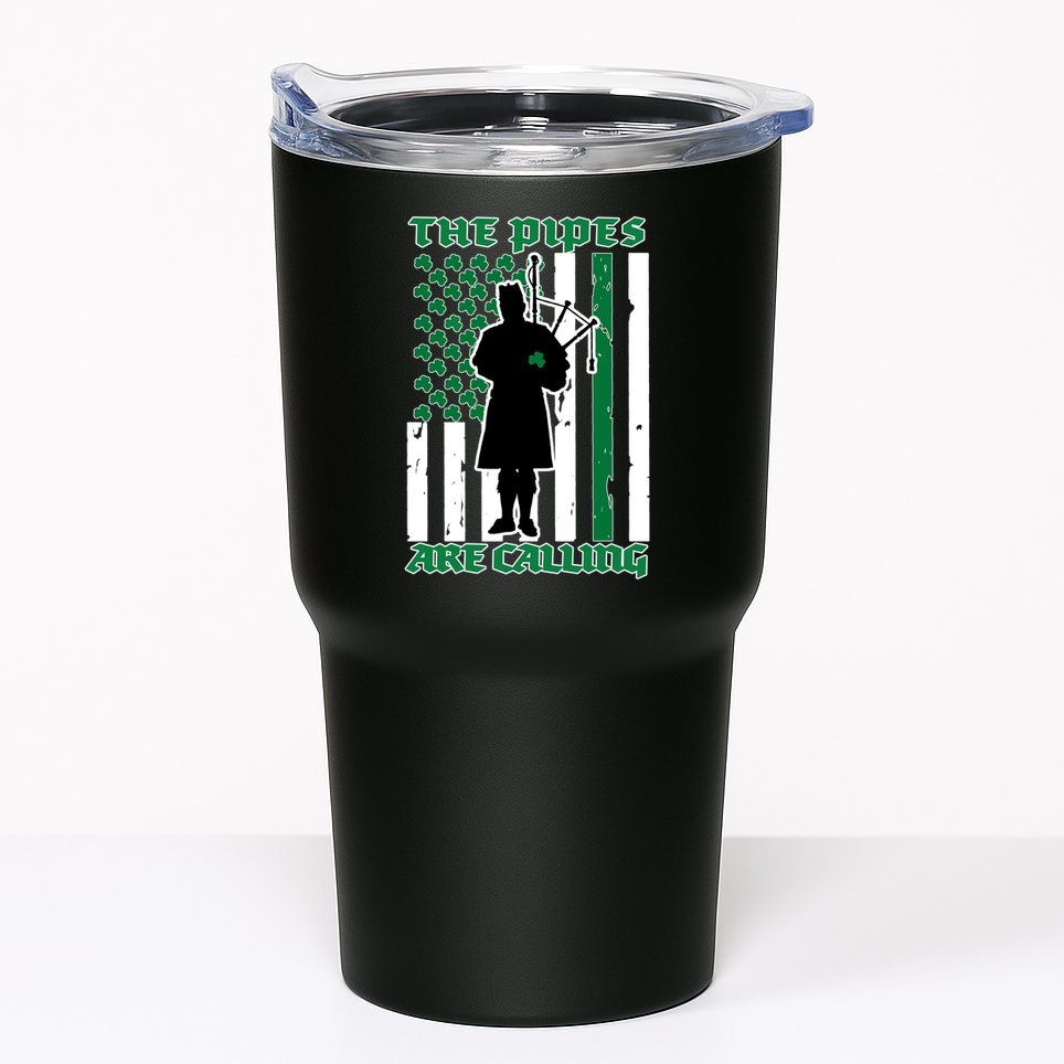 The Piped Are Call St Pattys Day Irish Flag Tumbler