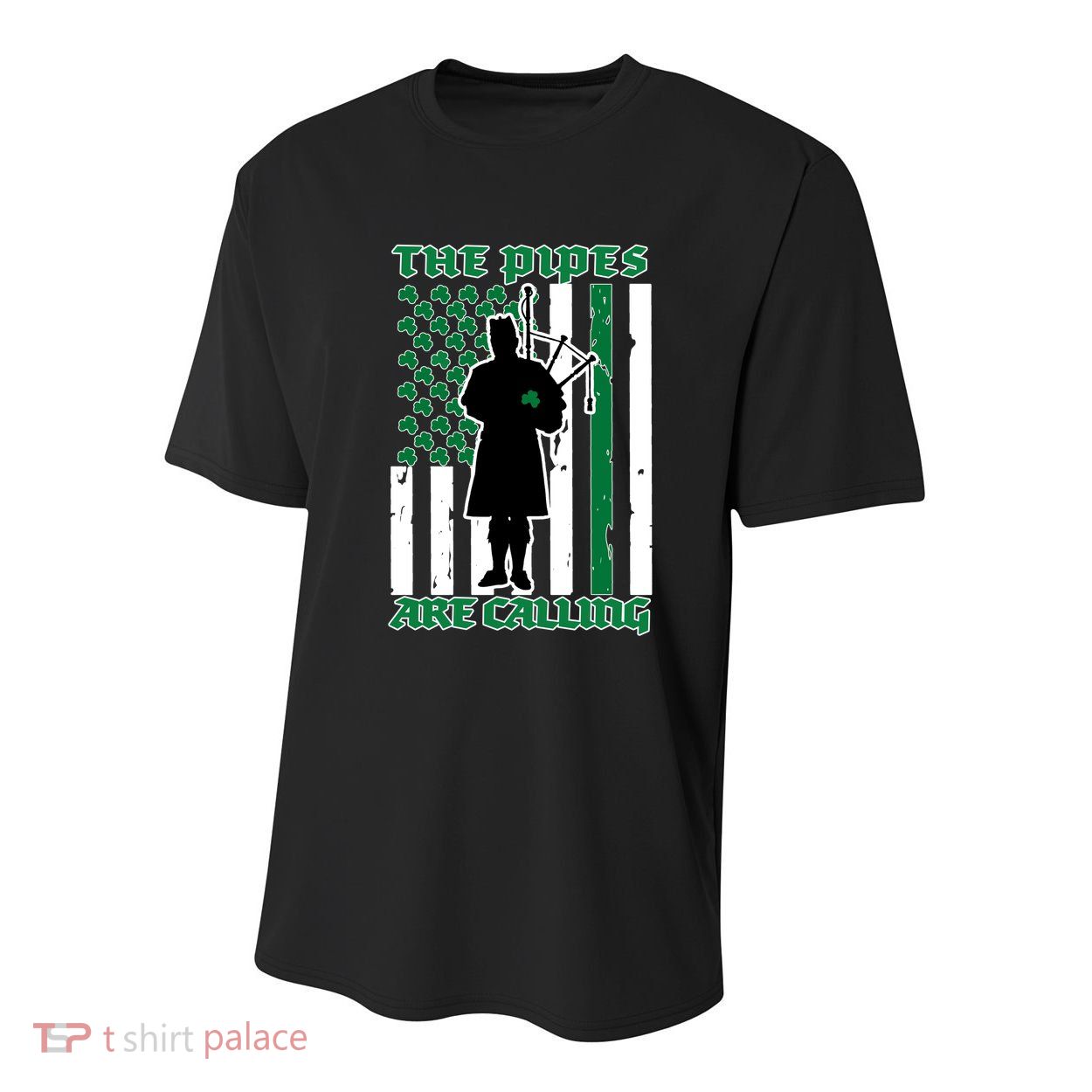 The Piped Are Call St Pattys Day Irish Flag Youth Performance Sprint T-Shirt