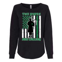 The Piped Are Call St Pattys Day Irish Flag Womens California Wash Sweatshirt