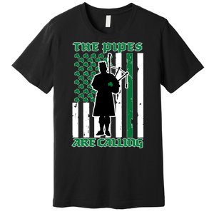 The Piped Are Call St Pattys Day Irish Flag Premium T-Shirt