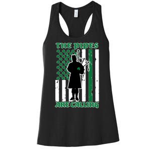 The Piped Are Call St Pattys Day Irish Flag Women's Racerback Tank