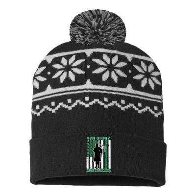 The Piped Are Call St Pattys Day Irish Flag USA-Made Snowflake Beanie