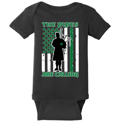 The Piped Are Call St Pattys Day Irish Flag Baby Bodysuit