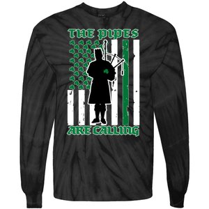 The Piped Are Call St Pattys Day Irish Flag Tie-Dye Long Sleeve Shirt