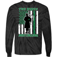 The Piped Are Call St Pattys Day Irish Flag Tie-Dye Long Sleeve Shirt