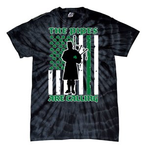 The Piped Are Call St Pattys Day Irish Flag Tie-Dye T-Shirt