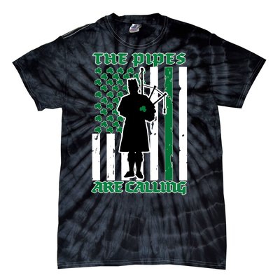 The Piped Are Call St Pattys Day Irish Flag Tie-Dye T-Shirt