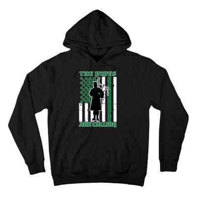 The Piped Are Call St Pattys Day Irish Flag Tall Hoodie