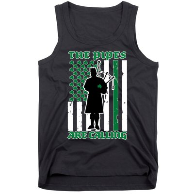 The Piped Are Call St Pattys Day Irish Flag Tank Top