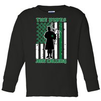 The Piped Are Call St Pattys Day Irish Flag Toddler Long Sleeve Shirt