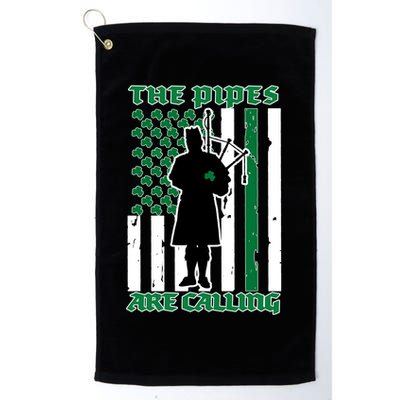 The Piped Are Call St Pattys Day Irish Flag Golf Towel