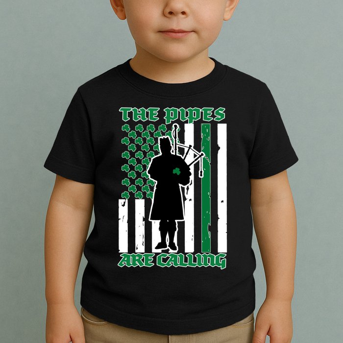 The Piped Are Call St Pattys Day Irish Flag Toddler T-Shirt