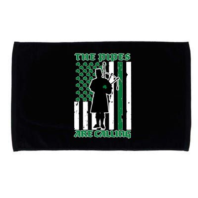 The Piped Are Call St Pattys Day Irish Flag Microfiber Hand Towel