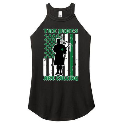 The Piped Are Call St Pattys Day Irish Flag Women's Perfect Tri Rocker Tank