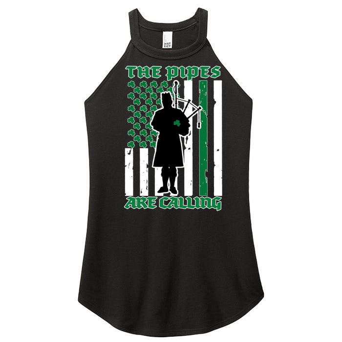 The Piped Are Call St Pattys Day Irish Flag Women's Perfect Tri Rocker Tank