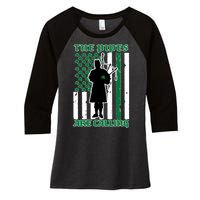 The Piped Are Call St Pattys Day Irish Flag Women's Tri-Blend 3/4-Sleeve Raglan Shirt