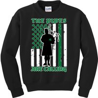 The Piped Are Call St Pattys Day Irish Flag Kids Sweatshirt