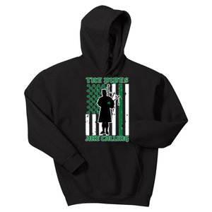 The Piped Are Call St Pattys Day Irish Flag Kids Hoodie