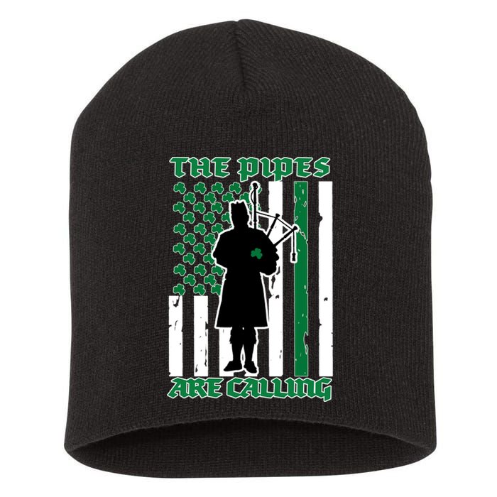 The Piped Are Call St Pattys Day Irish Flag Short Acrylic Beanie